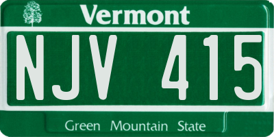 VT license plate NJV415