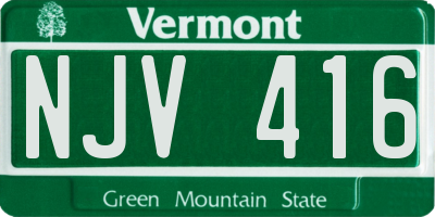 VT license plate NJV416