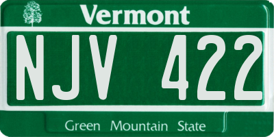 VT license plate NJV422