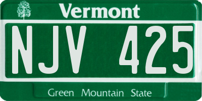 VT license plate NJV425