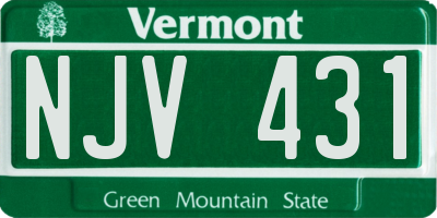 VT license plate NJV431