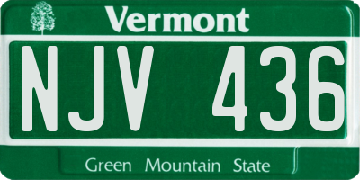 VT license plate NJV436