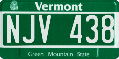 VT license plate NJV438
