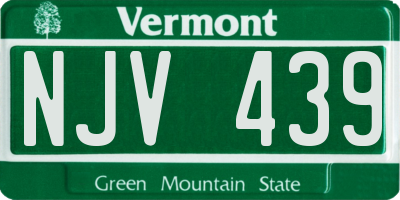 VT license plate NJV439
