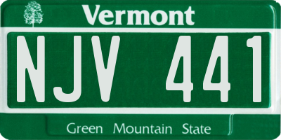 VT license plate NJV441