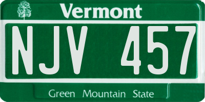 VT license plate NJV457
