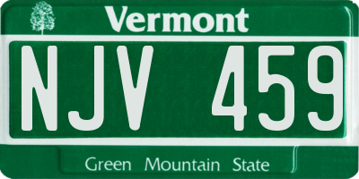 VT license plate NJV459