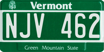 VT license plate NJV462