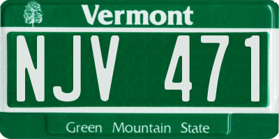 VT license plate NJV471