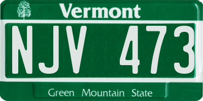 VT license plate NJV473