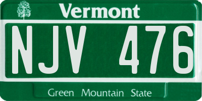 VT license plate NJV476