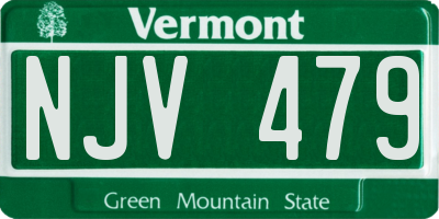 VT license plate NJV479