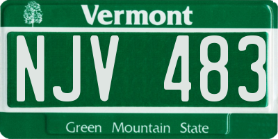 VT license plate NJV483