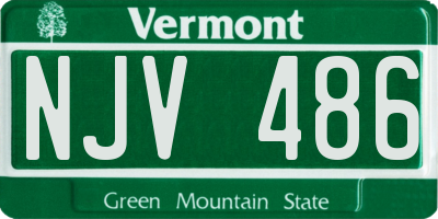 VT license plate NJV486