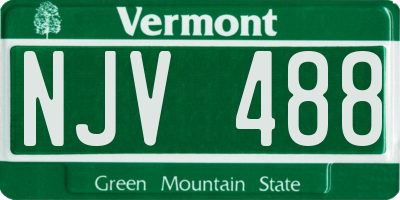 VT license plate NJV488