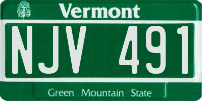 VT license plate NJV491