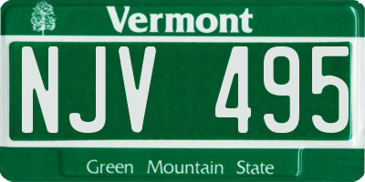 VT license plate NJV495