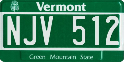 VT license plate NJV512