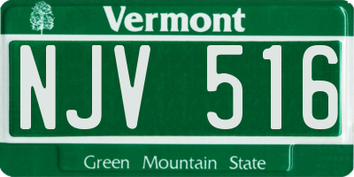 VT license plate NJV516