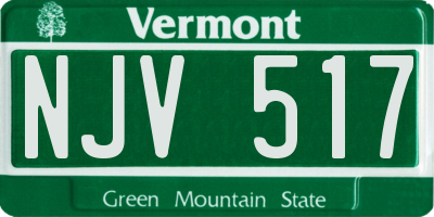 VT license plate NJV517
