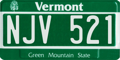VT license plate NJV521