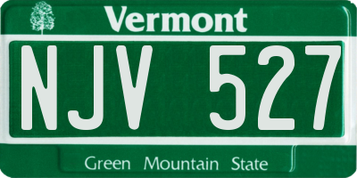 VT license plate NJV527
