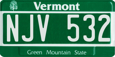 VT license plate NJV532