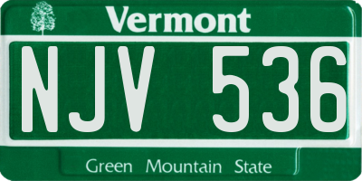 VT license plate NJV536