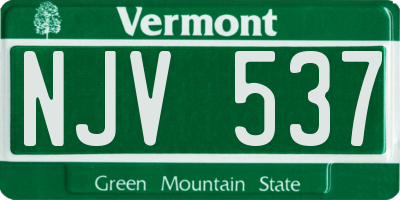 VT license plate NJV537