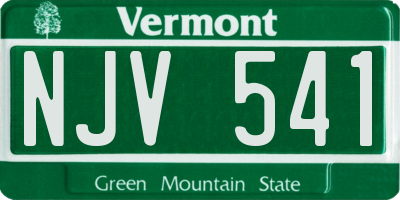 VT license plate NJV541