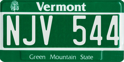 VT license plate NJV544