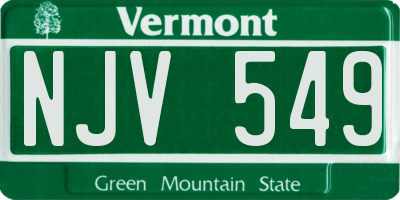 VT license plate NJV549