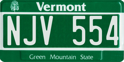 VT license plate NJV554