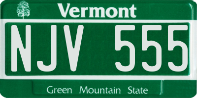VT license plate NJV555
