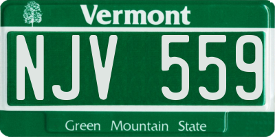 VT license plate NJV559