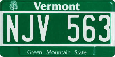 VT license plate NJV563