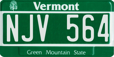 VT license plate NJV564