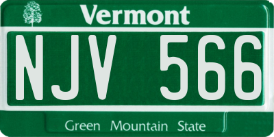 VT license plate NJV566