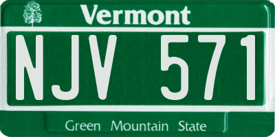 VT license plate NJV571