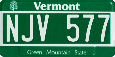 VT license plate NJV577
