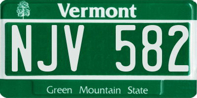 VT license plate NJV582