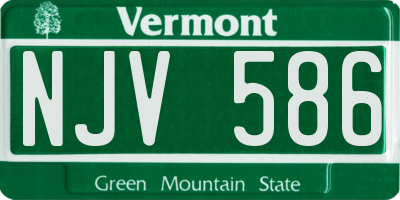 VT license plate NJV586