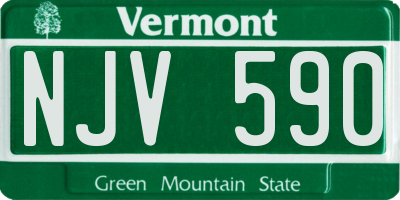 VT license plate NJV590