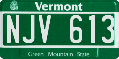 VT license plate NJV613