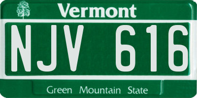 VT license plate NJV616