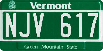 VT license plate NJV617