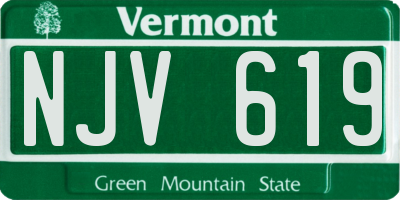VT license plate NJV619