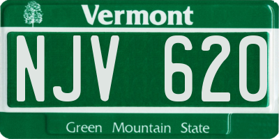 VT license plate NJV620