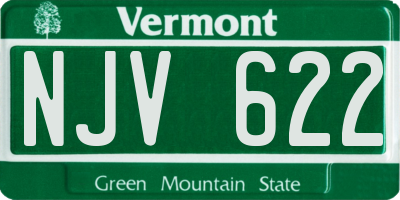 VT license plate NJV622