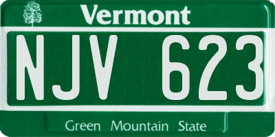 VT license plate NJV623